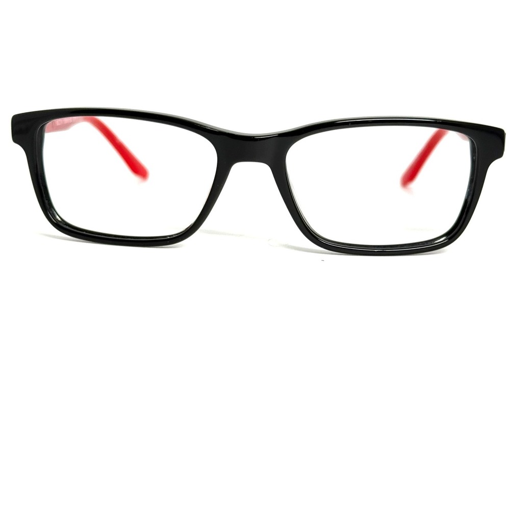 Demi Dash Vortex Black Red Rectangular Eyeglass Frames 50-16-135 CV